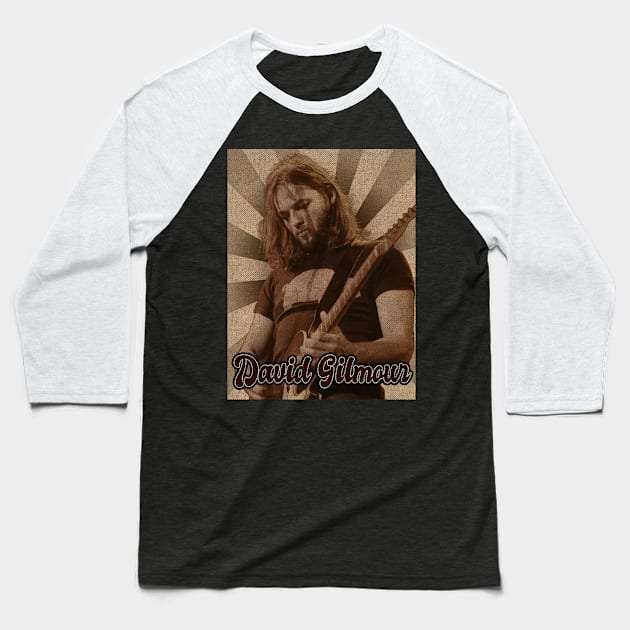 Vintage Classic David Gilmour Baseball T-Shirt by StickMen